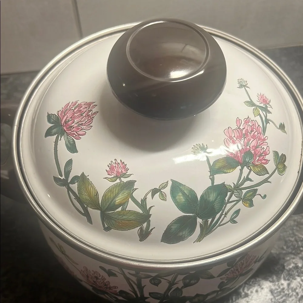 Villeroy & Boch Botanika Floral Enamel Cooking Pot with Lid. Made in Germany